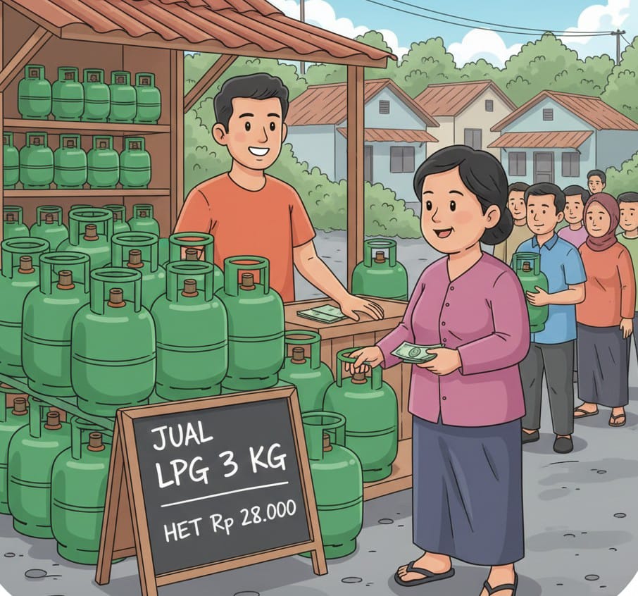 ILUSTRASI: &lrm;Cegah penjualan di atas HET, Disperindagkop Tana Tidung wajibkan pangkalan pasang harga di depan kios.