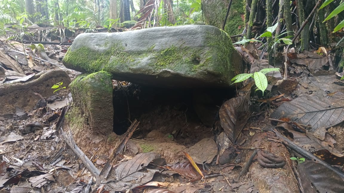 PERADABAN : Situs kuburan batu juga ditemukan fragmen keramik dan guci utuh ditemukan dj wilayah TNKM. Dan masyarakat setempat menyebutkan tempayan atau tajau.  