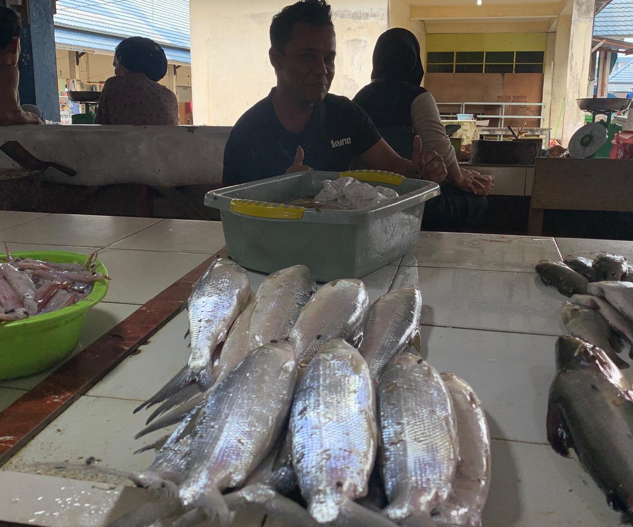 HARGA NAIK: Terlihat stok Ikan Bandeng yang mengalami kenaikan di sejumlah pasar se-Kabupaten Malinau.