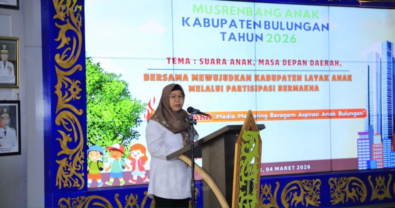 MUSRENBANG: Kepala DP3AP2KB Bulungan Hj. Andriana membuka kegiatan musrenbang anak.  &nbsp;  &nbsp;  