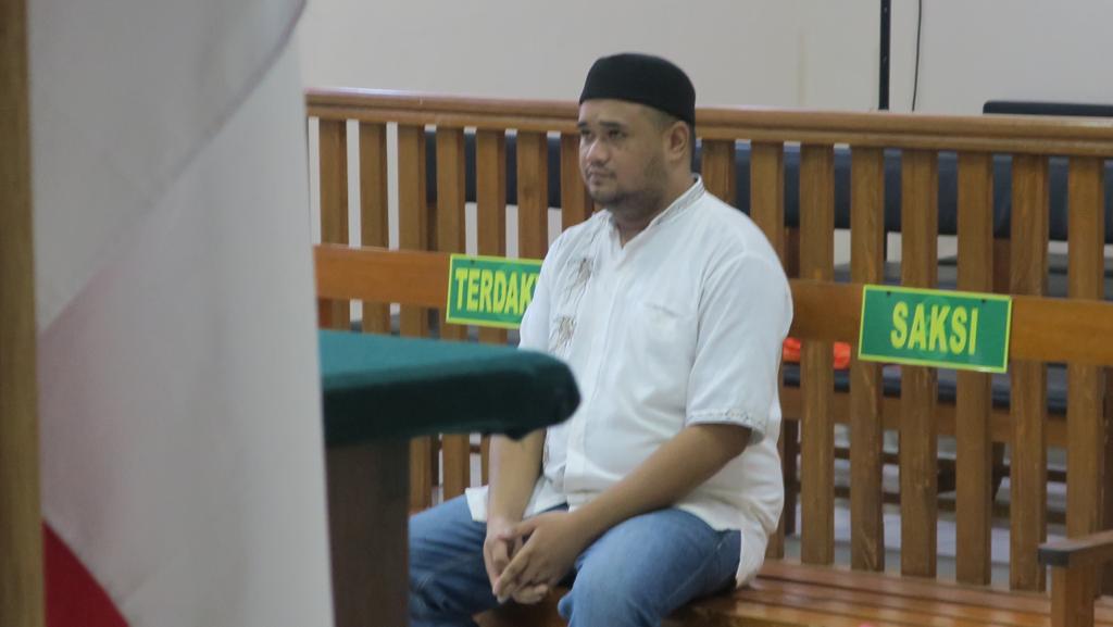 DISIDANG : Terpidana Bagong yang menjalani sidang dengan perkara narkotika pada tahun 2020 lalu dan saat ini menjalani sidang TPPU di PN Tarakan.