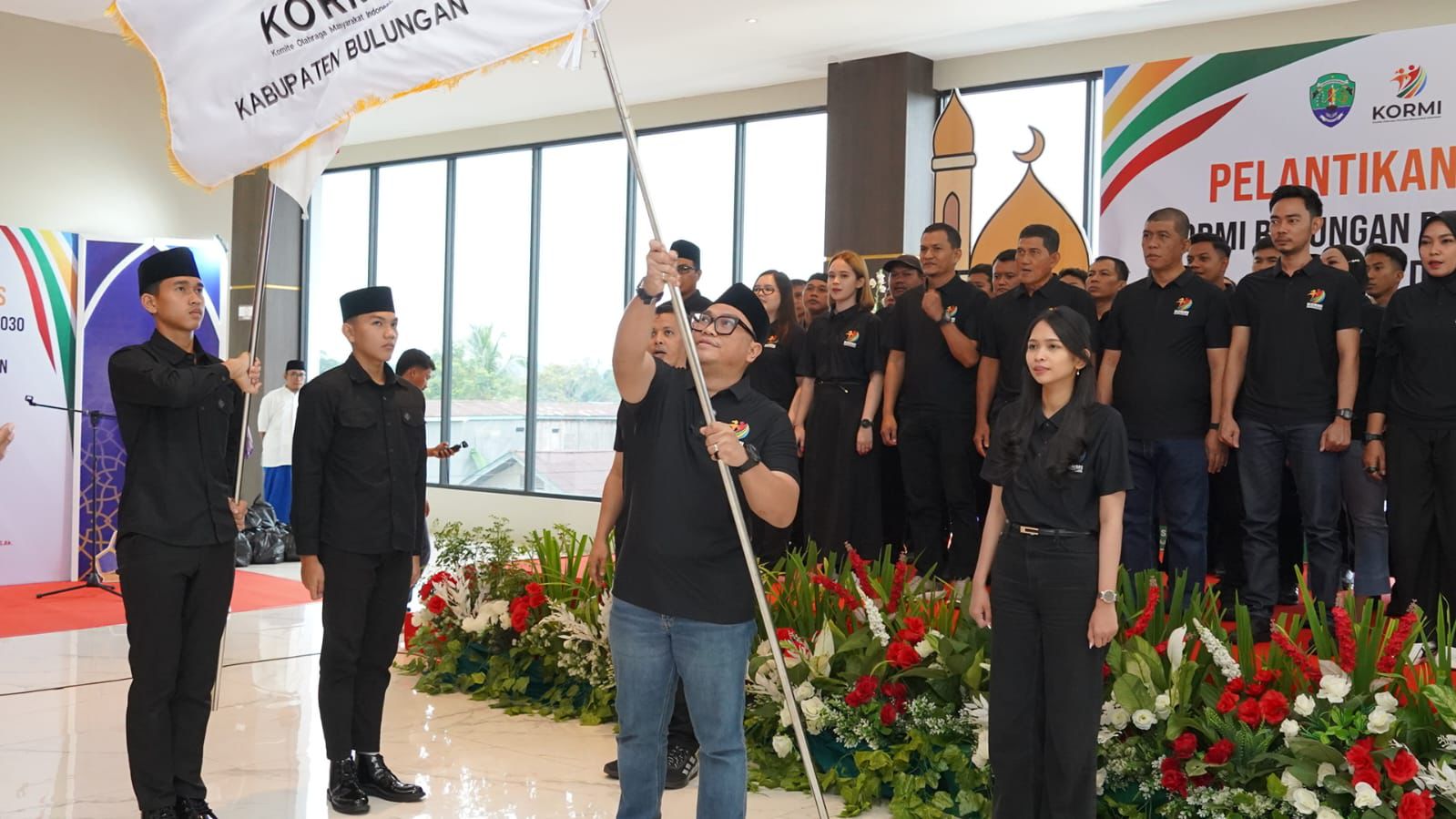 DILANTIK: Jajaran pengurus Kormi Bulungan secara resmi dilantik, Sabtu (7/3) di Tanjung Selor.  