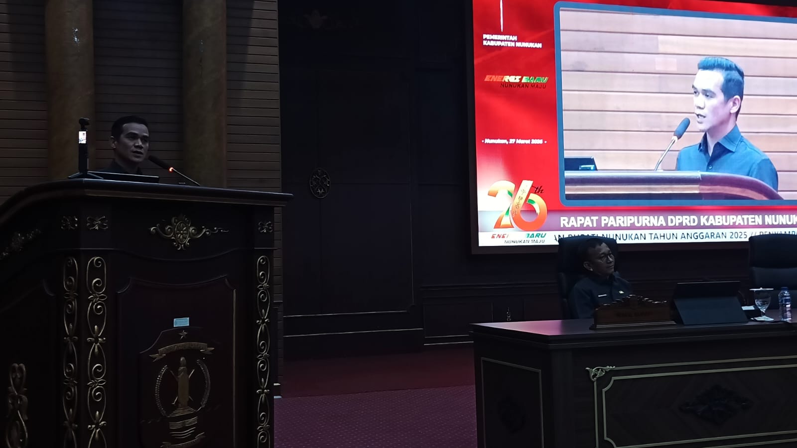 PAPARKAN: Bupati Nunukan H. Irwan Sabri saat menyampaikan Laporan Keterangan Pertanggungjawaban (LKPJ) Bupati Nunukan Tahun Anggaran 2025.