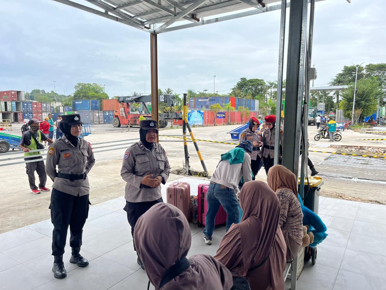 PENGAWASAN: Arus mudik dan balik berjalan lancar tanpa gangguan kamtibmas dengan adanya peningkatan pengawasan oleh Polres Tarakan.