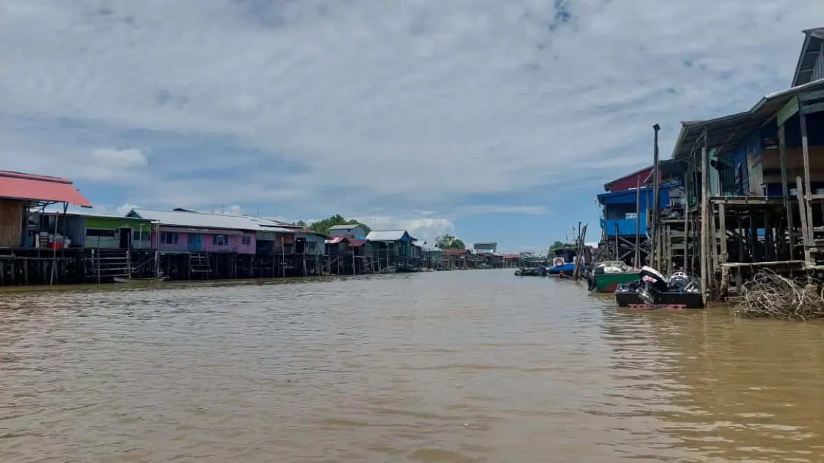 PEMEKARAN WILAYAH: Tampak pemukiman warga di Kampung Tias Desa Tanjung Buka, Kecamatan Tanjung Palas Tengah, Bulungan. FOTO: FIJAI PASARIJA/RADAR KALTARA