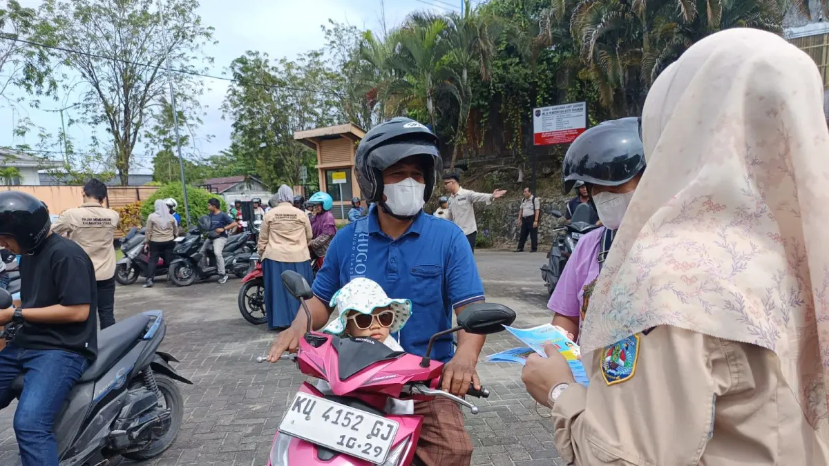 PEMERIKSAAN: Ribuan kendaraan terjaring P2KB yang dilaksanakan oleh UPT Samsat Tarakan. ISTIMEWA