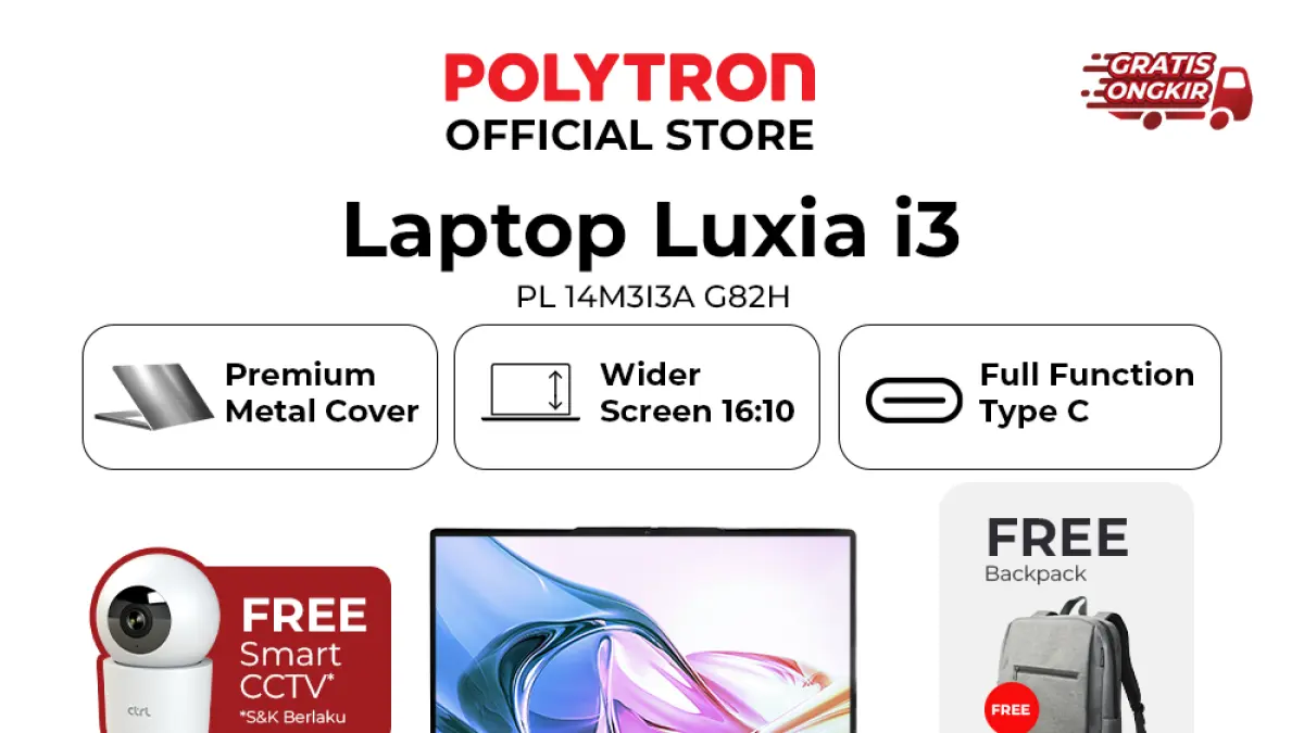 Polytron menghadirkan seri laptop Luxia sebagai solusi bagi pengguna yang membutuhkan perangkat dengan desain elegan dan performa andal untuk berbagai aktivitas, mulai dari kebutuhan belajar hingga pekerjaan profesional.