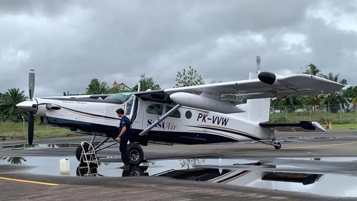 ILUSTRASI: Pesawat perintis Susi Air yang selama ini digunakan warga perbatasan untuk konektivitas ke pusat Kota Malinau. FOTO: DIPA/RADAR TARAKAN