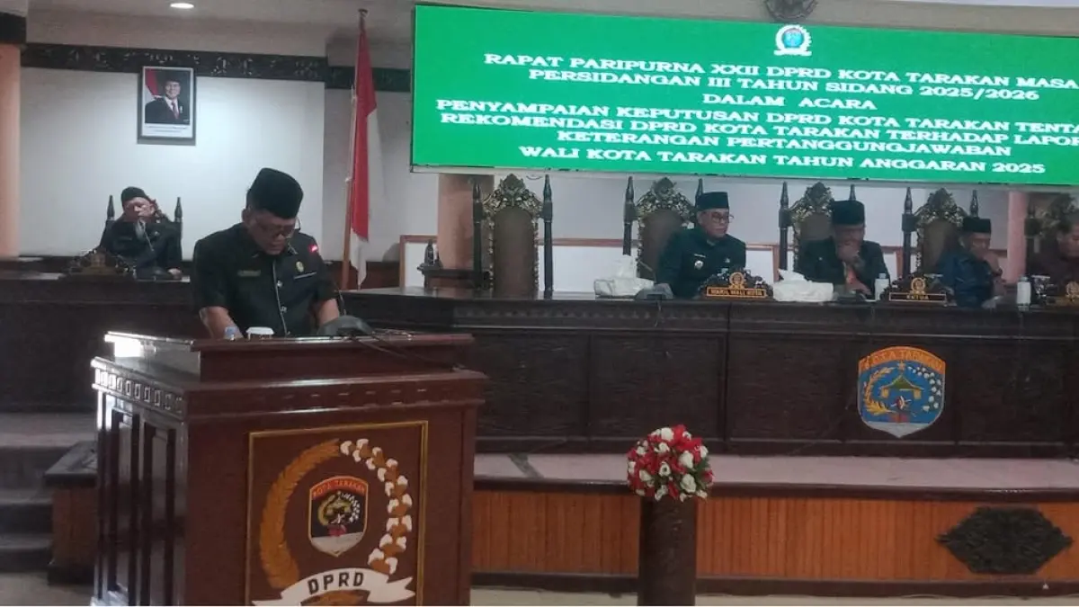 REKOMENDASI LKPJ: Suasana Sidang Paripurna di Kantor DPRD Tarakan. AGUS DIAN ZAKARIA/RADAR TARAKAN