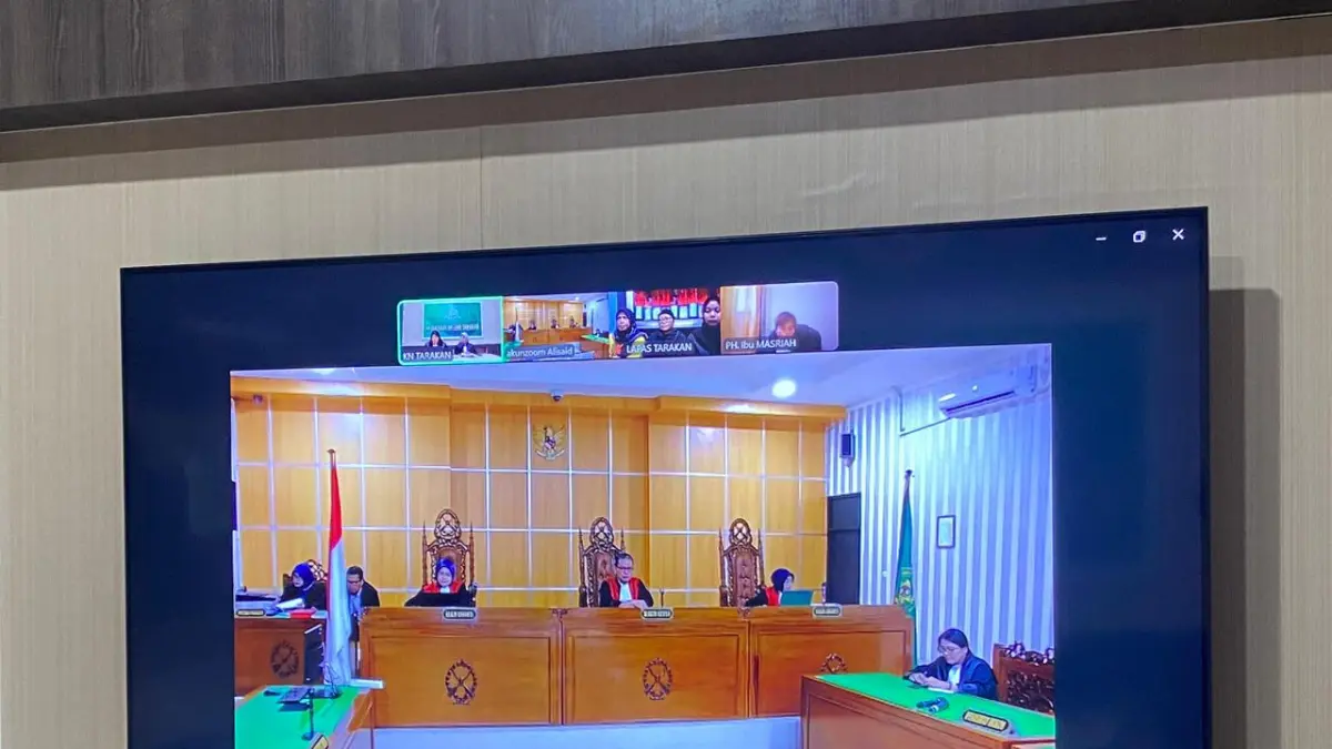 TUNTUTAN: Sidang perkara dugaan tipikor penyaluran KUR berlangsung secara virtual. ISTIMEWA