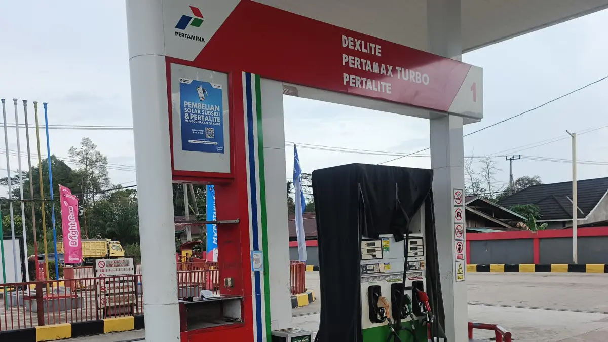 SEPI: Situasi SPBU pasca insiden kebakaran roda dua. FOTO: RADAR TARAKAN