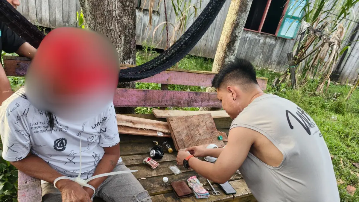 DITANGKAP : Satresnarkoba Polres Tarakan menangkap pengedar sabu di Selumit pada Minggu (10/5) lalu. SATRESNARKOBA POLRES TARAKAN&nbsp;