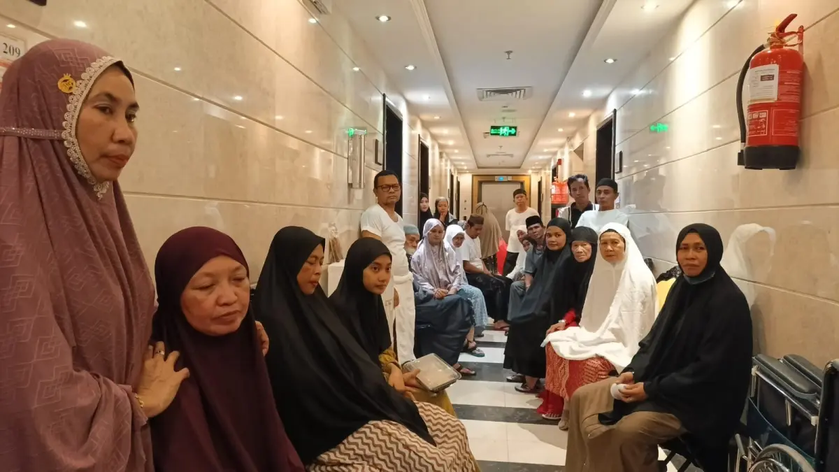 BAHAGIA: Kondisi Jemaah asal Kaltara yang bersiap melakukan puncak ibadah haji. ISTIMEWA