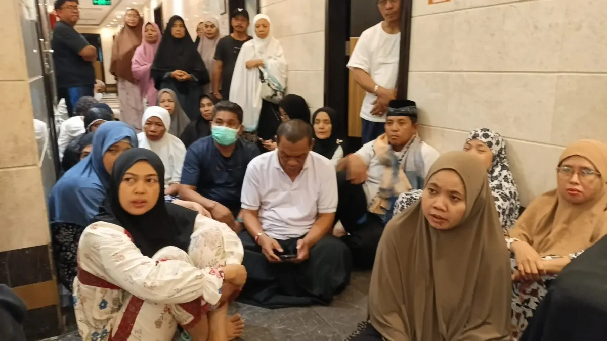 PERSIAPAN: Jemaah haji asal Kaltara saat berada di Kota Makkah menjelang pelaksanaan rangkaian puncak ibadah haji di Armuzna. ISTIMEWA