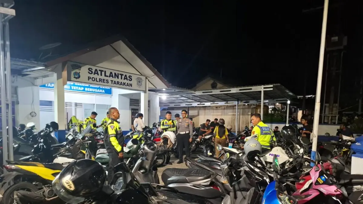 TERJARING : Satlantas Polres Tarakan mendapati pengendara yang terjaring patroli malam paling mendominasi adalah pelajar. SATLANTAS Polres Tarakan&nbsp;