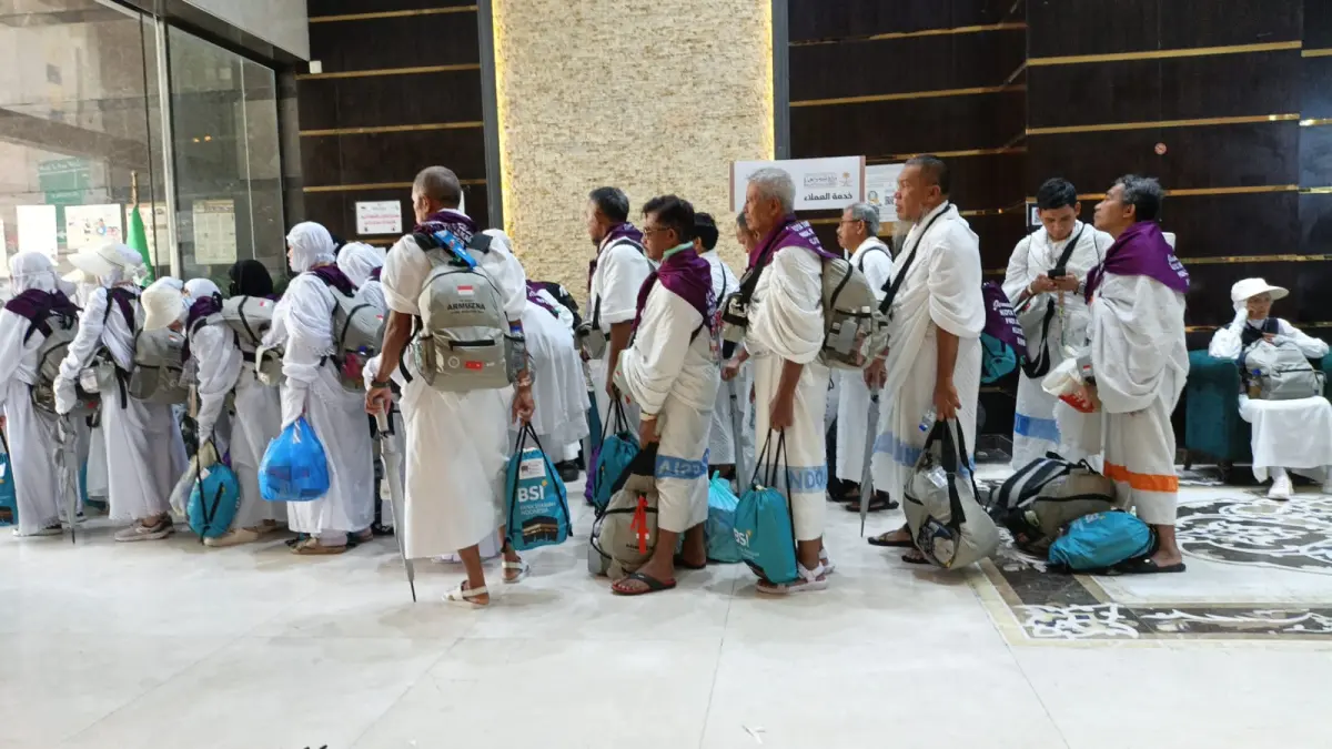PERSIAPAN PULANG: Jemaah haji Kaltara di Makkah menjelang kepulangan ke Tanah Air. ISTIMEWA