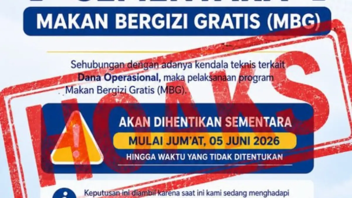 HOAKS: Sampai saat ini program MBG tetap jalan seperti biasa.