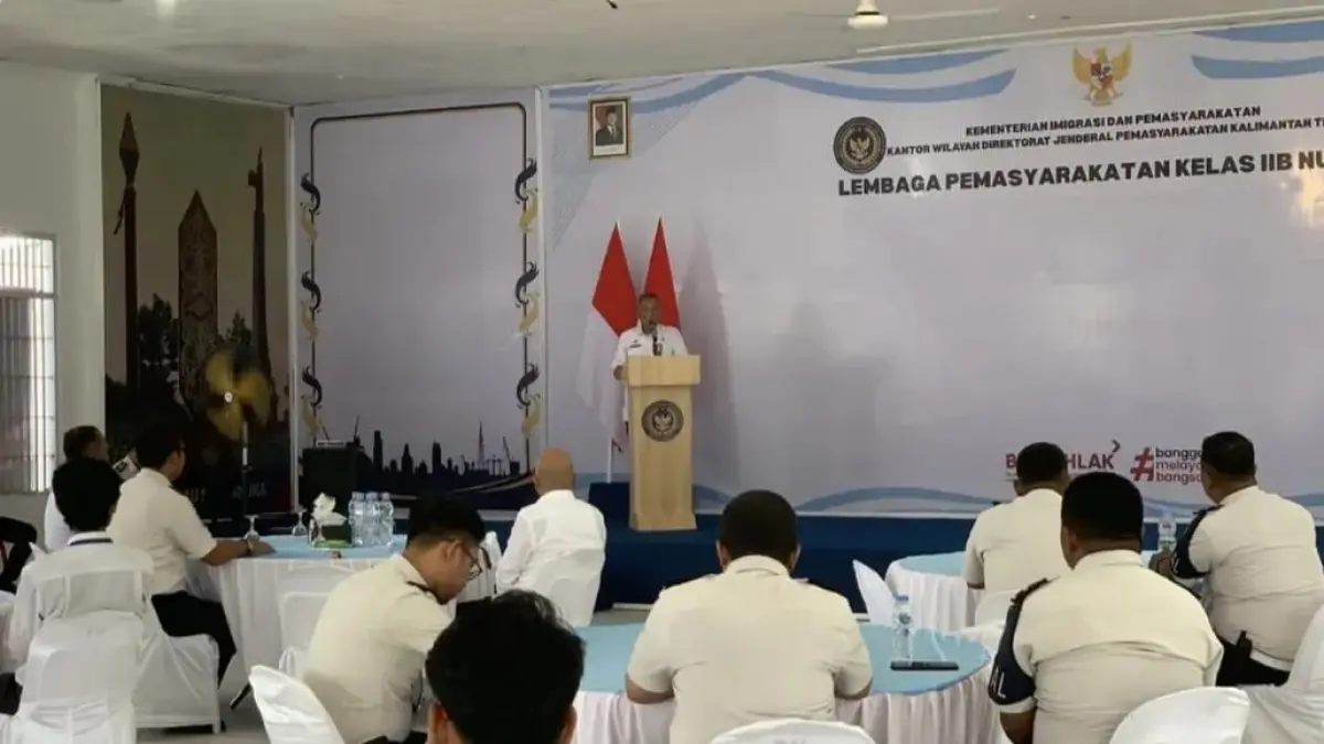 PENDAMPINGAN : Kepala Kantor Wilayah Kementerian Hukum Kalimantan Timur, Muhammad Ikmal Idrus saat memeberikan arahan saat berkunjung ke Lapas Nunukan.&nbsp;