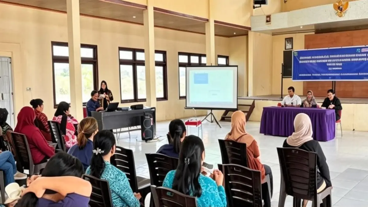 BERIKAN ARAHAN: Kepala DP3AP2KB Bulungan, Hj. Andriana memberikan arahan.