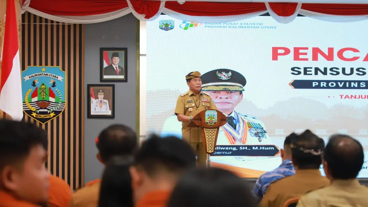 DATA: Gubernur Kaltara, Zainal Arifin Paliwang mencanangkan sensus ekonomi 2026. FOTO: DKISP KALTARA