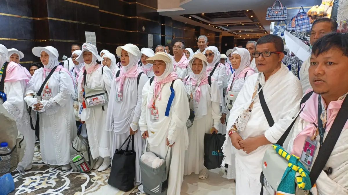 HARU : Suasana jemaah haji asal Kaltara saat berada di Kota Makkah menjelang kepulangan ke Tanah Air.