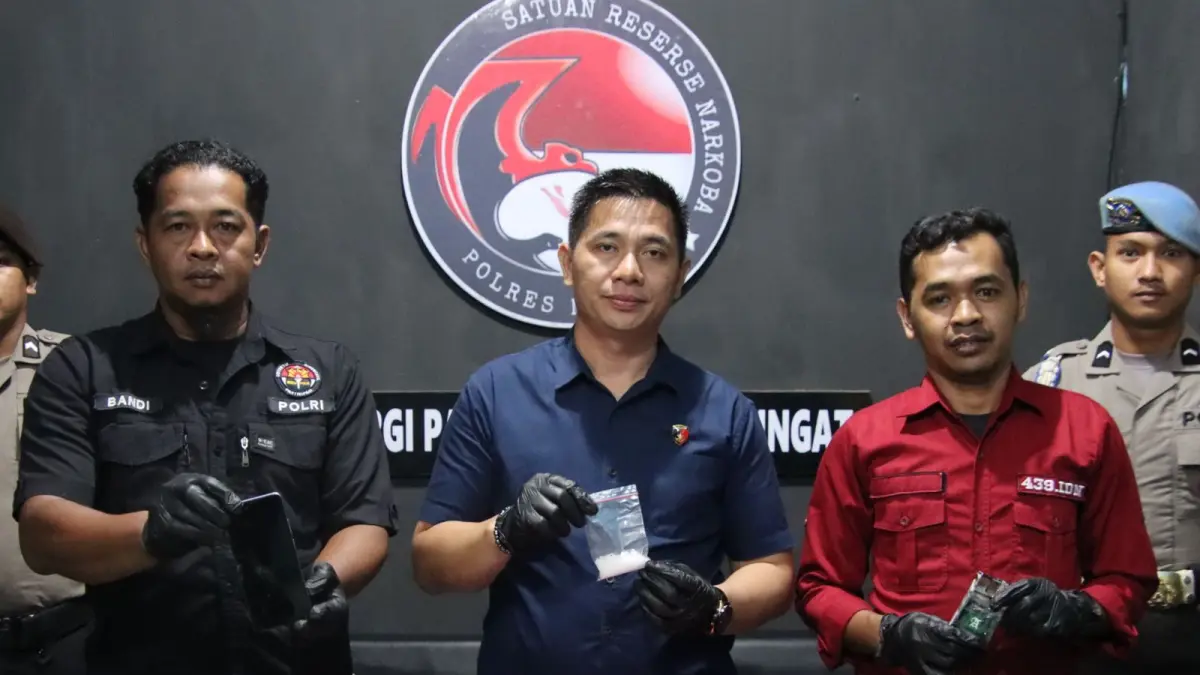 SABU: Polres Malinau saat melakukan konferensi pers usai berhasil menggagalkan peredesan sabu di Malinau. FOTO: DIPA/RADAR TARAKAN