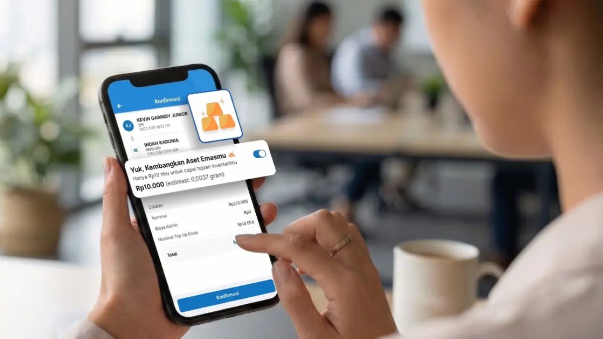 BRI hadirkan fitur Toggle Nabung Emas di BRImo. Transfer dan investasi emas bisa sekaligus dalam satu transaksi, mulai Rp10.000.