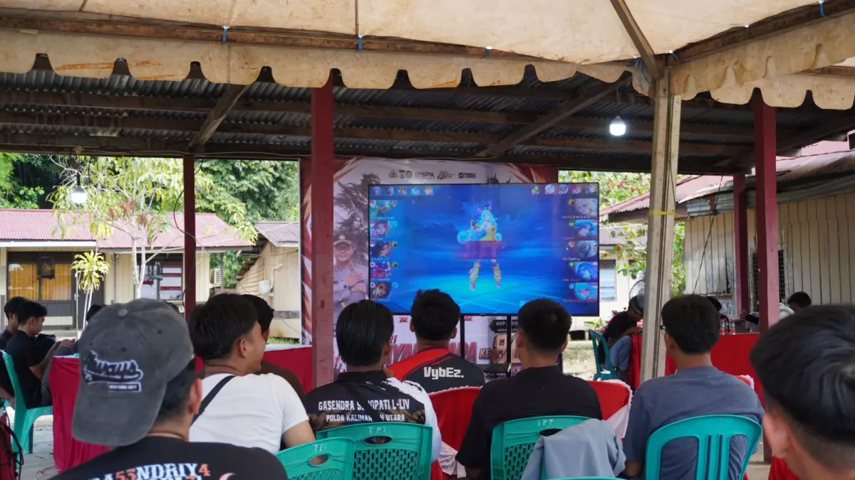 BERKOMPETISI: Kejuaraan Mobile Legends Kapolres Cup 2026 yang digelar di Mapolsek Sesayap, Kamis (25/6).FOTO: ISTIMEWA