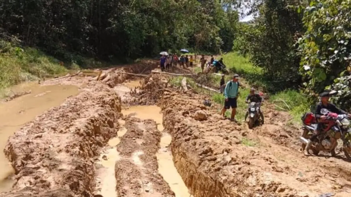 MIRIS : Kondisi jalan rusak parah berimbas pada mobilisasi orang dan barang di Kecamatan Krayan Selatan.