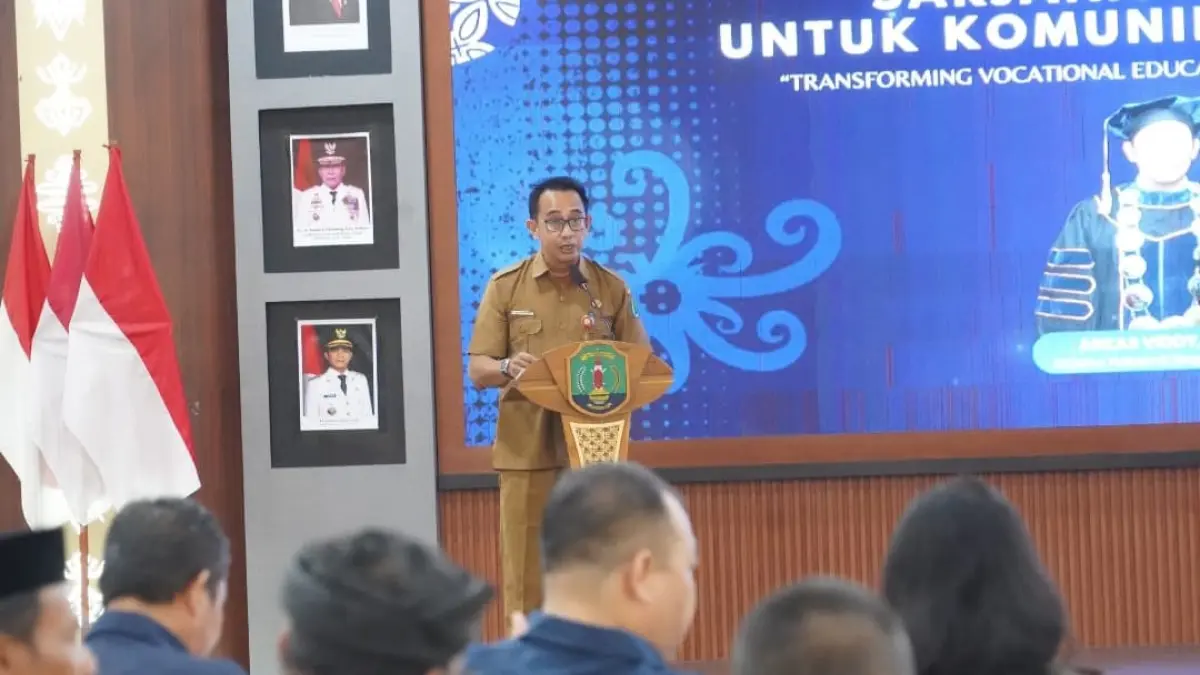 PENDIDIKAN : Asisten Perekonomian dan Pembangunan, Juni Mardiansyah saat menghadiri Launching Program Studi Sarjana Terapan Bahasa Inggris untuk Komunikasi Bisnis dan Profesional, Politeknik Negeri Nunukan.&nbsp;