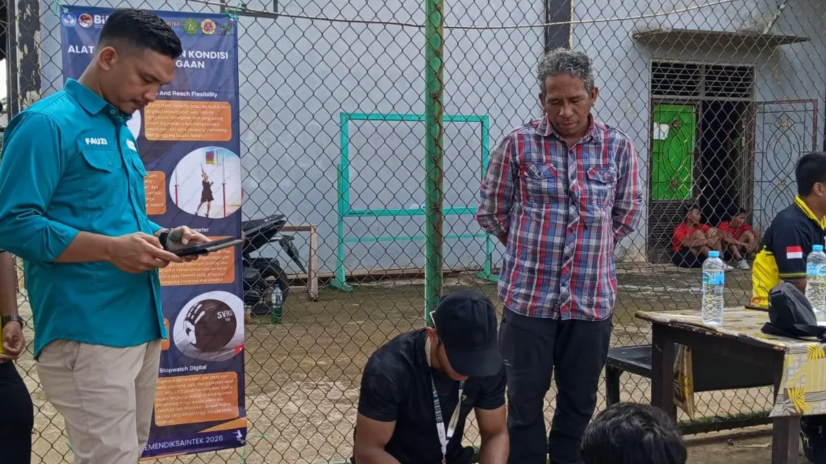 TUNJANG PRESTASI: Data tes kebugaran yang dihimpun secara digital nantinya dapat digunakan untuk pengembangan potensi olahraga masyarakat desa dan kecamatan.