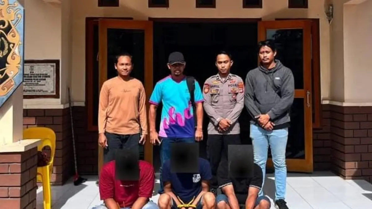 DIBEKUK : Dua pelaku penggelapan dan seorang penadah diamankan jajaran Polsek Sebuku.&nbsp;