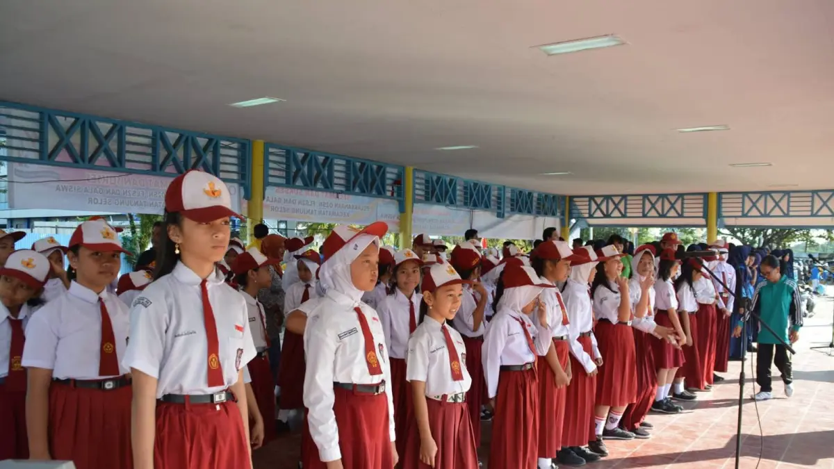 PADUAN SUARA: Pelajar di Bulungan saat mengikuti paduan suara. FOTO: RADAR TARAKAN
