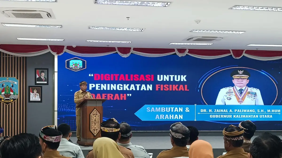 PENDAPATAN: Gubernur Kaltara, Zainal Arifin Paliwang membuka high level meeting TP2DD Kaltara tahun 2026 di Tanjung Selor. FOTO: IWAN K/RADAR TARAKAN