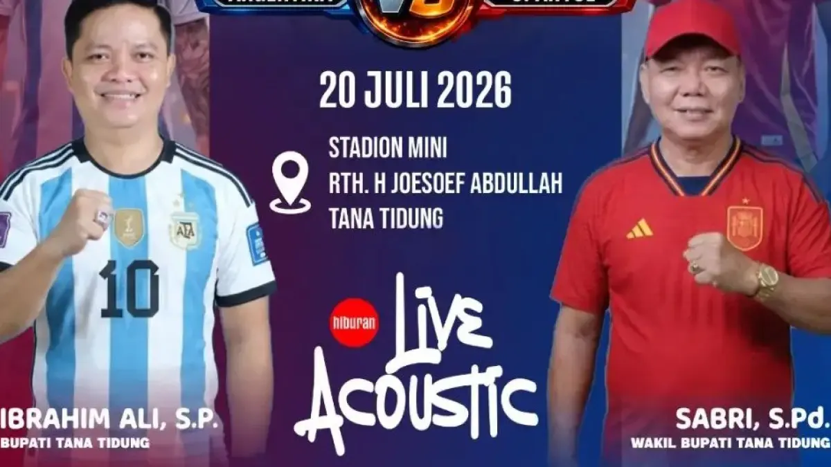 NOBAR: Bupati Ibrahim Ali ajak masyarakat ramaikan final Piala Dunia 2026 di RTH. H. Joesoef Abdullah dini hari nanti. 