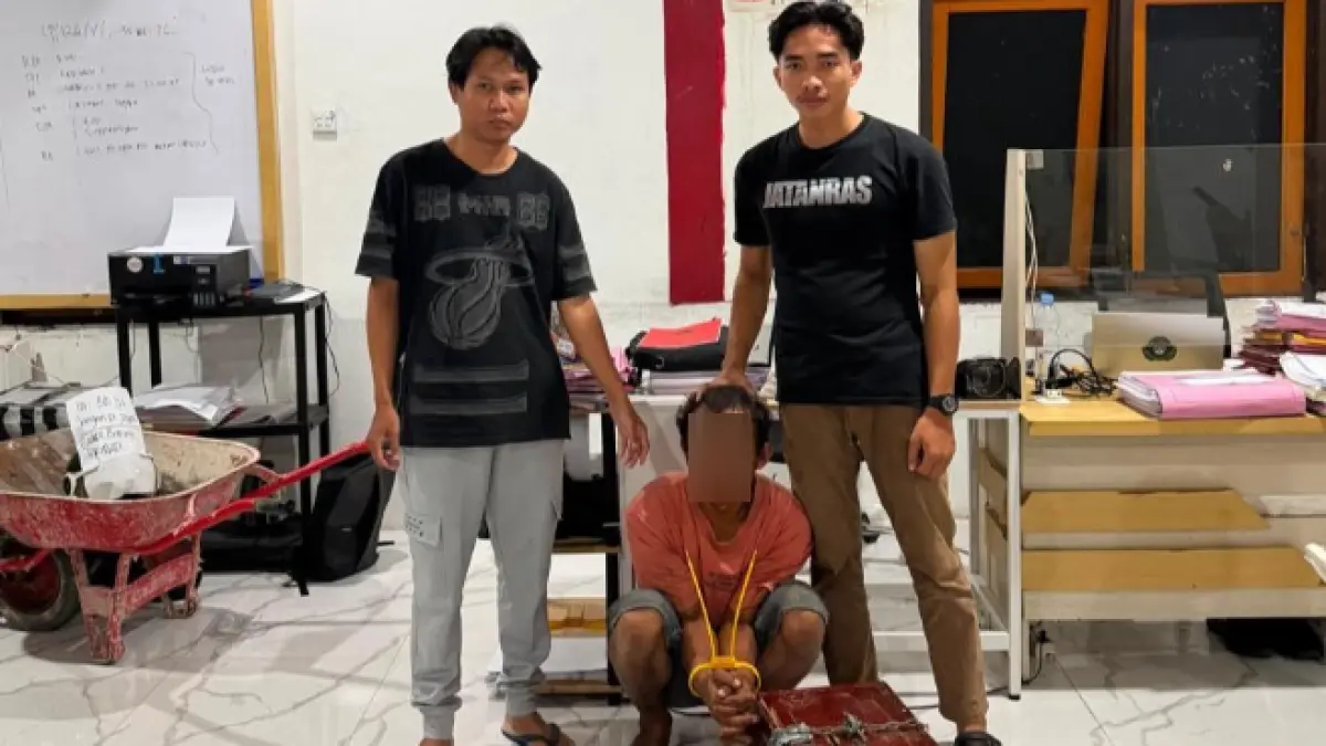 DIBEKUK : Pelaku pencurian di dua masjid berhasil diamankan Satreskrim Polres Tarakan. SATRESKRIM POLRES TARAKAN&nbsp;