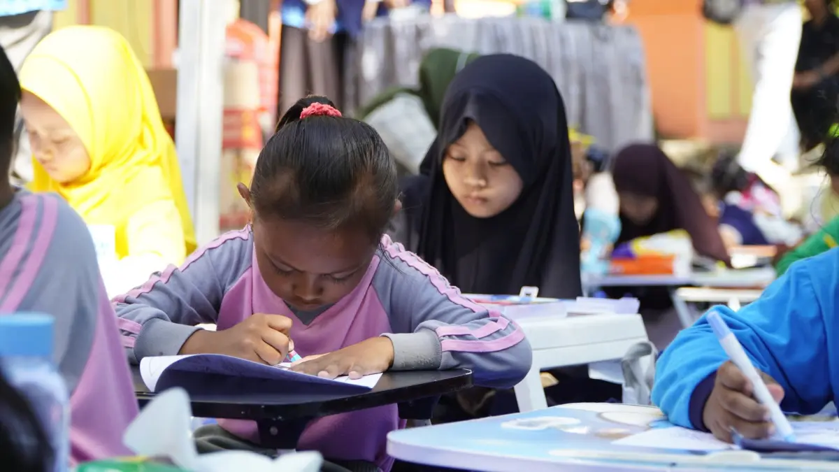WAJIB PAUD: Sejumlah anak usia dini mengikuti kegiatan belajar di Bulungan. FOTO : DKIP Bulungan