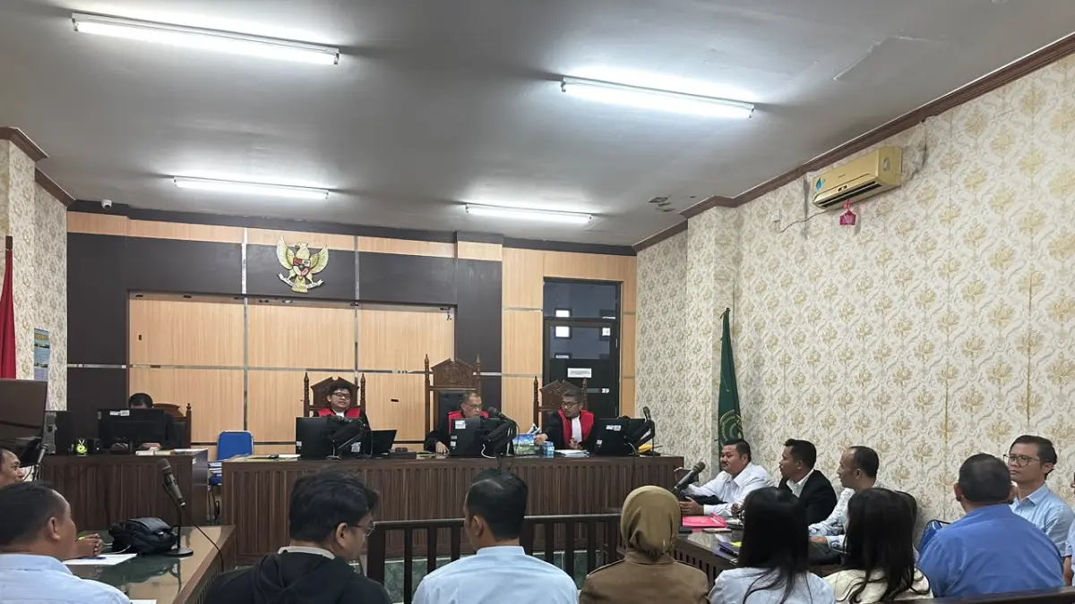 SIDANG PMH: Majelis Hakim Pengadilan Negeri Tanjung Selor memimpin sidang lanjutan perkara PMH. 