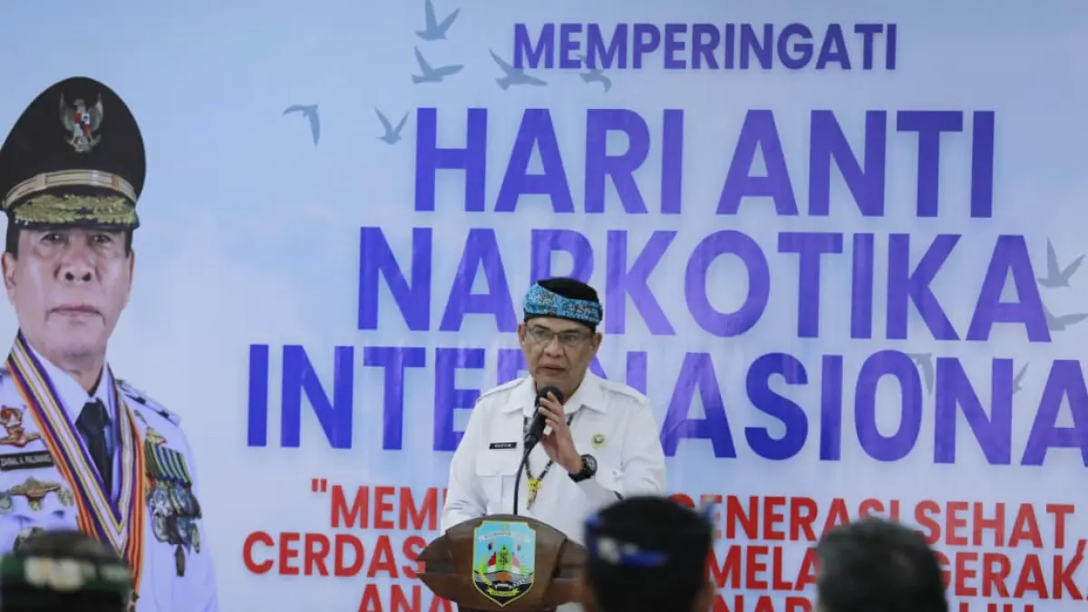 MOMENTUM: Kepala BNNP Kaltara sambutan pada peringatan HANI 2025 di Tanjung Selor. FOTO: IWAN K/RADAR TARAKAN