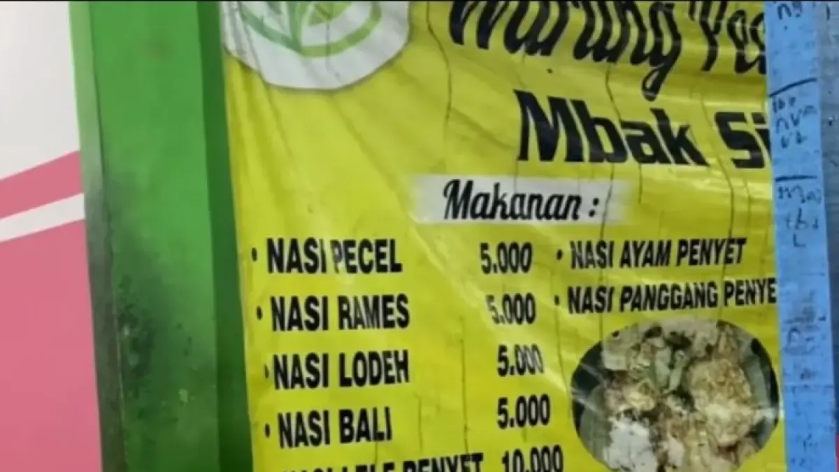 Ilustrasi warung nasi pecel di Surabaya