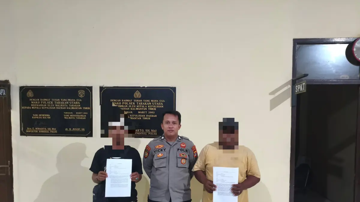 GANTI RUGI : Pelaku mengganti rugi Rp 16 juta kepada korban setelah dilakukan upaya mediasi oleh Polsek Tarakan Utara.&nbsp;ISTIMEWA