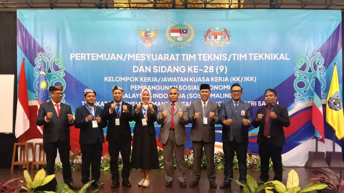 DELEGASI : Kepala BPPD Nunukan, Robby Nahak Serang bersama perwakilan delegasi Kaltara di pertemuan Sosek Malindo.&nbsp;