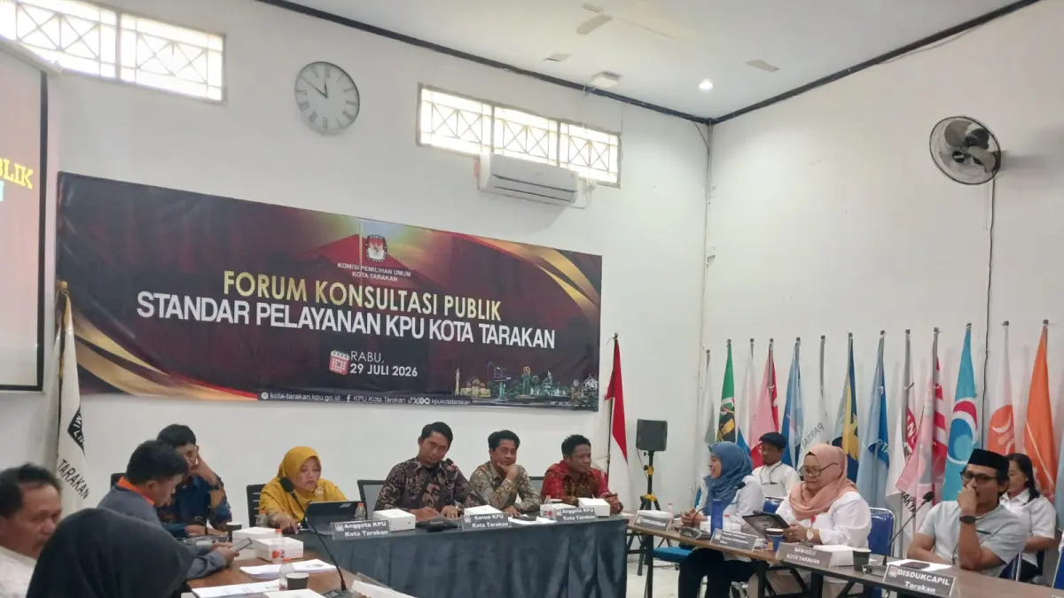 PERTEMUAN: Kegiatan Forum &nbsp;Konsultasi Publik yang dilakukan KPU Tarakan beberapa waktu lalu. AGUS DIAN ZAKARIA/RADAR TARAKAN