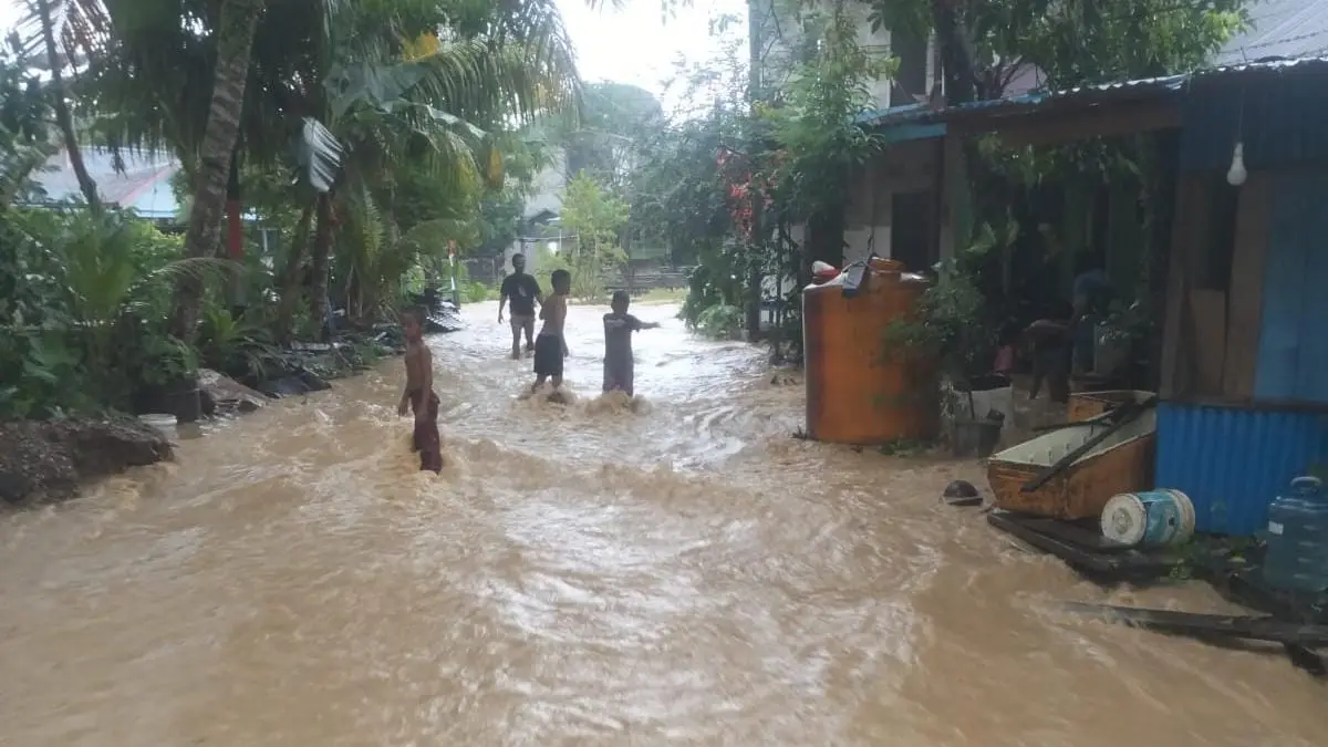 TERANCAM : Banjir yang terjadi pada Senin (3/8) dini hari berimbas pada pertanian warga di sejumlah wilayah di Kecamatan Nunukan.&nbsp;