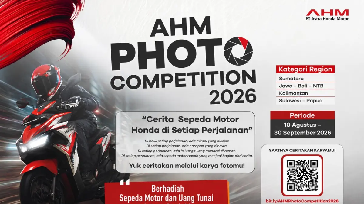 Saatnya abadikan setiap perjalanan bersama Honda! PT Astra Honda Motor mengajak para pecinta fotografi untuk mengikuti kompetisi foto dengan total hadiah berupa sepeda motor dan uang tunai jutaan rupiah.