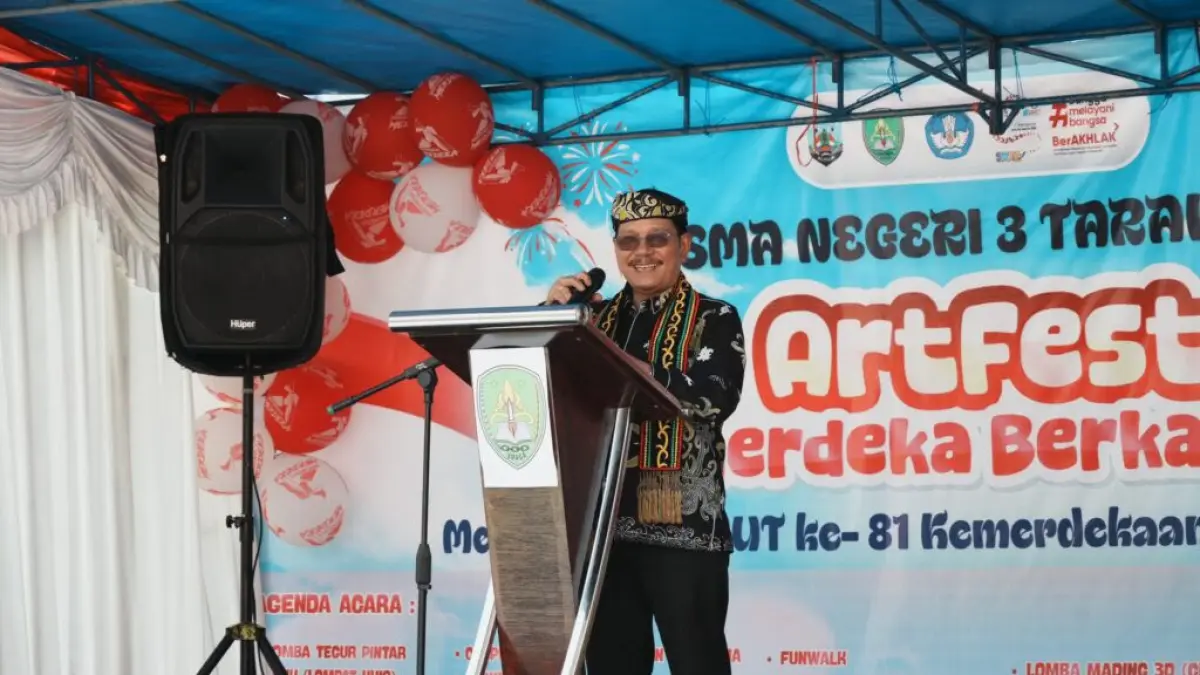 ART FEST : Wakil Gubernur Kaltara, Ingkong Ala membuka kegiatan Art Fest di Kota Tarakan. FOTO: DKISP