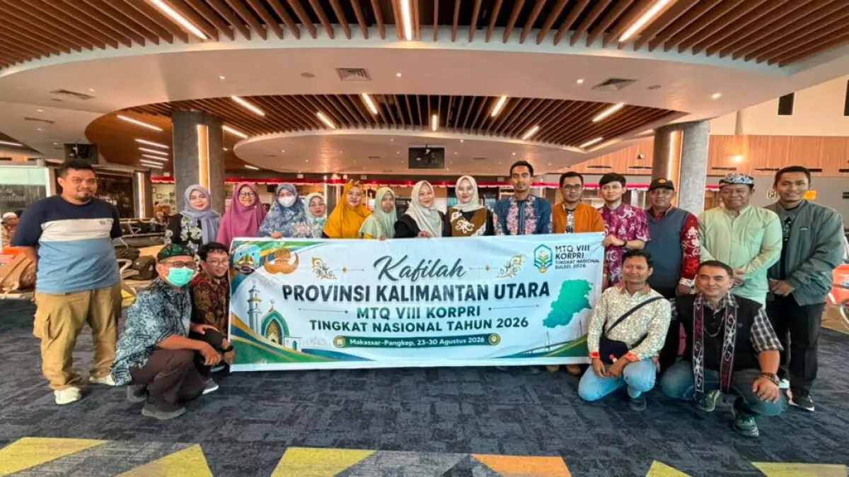 WAKILI KALTARA : 25 Kafilah mendapat kepercayaan mewakili Kaltara untuk berlaga di MTQ VIII Korpri Nasional, di Sulawesi Selatan.(FOTO: DKISP)