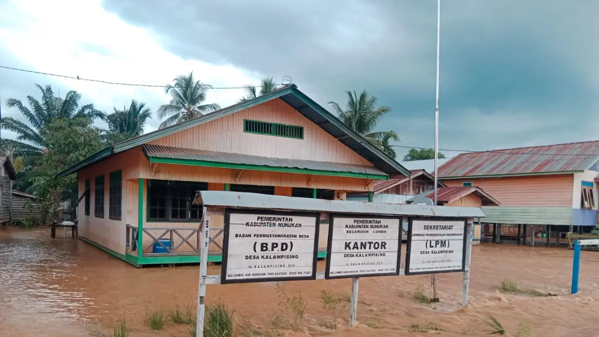 ATENSI : Bencana alam banjir yang terjadi pada Mei 2026 lalu di Kecamatan Lumbis merendahkan sejumlah desa.&nbsp;