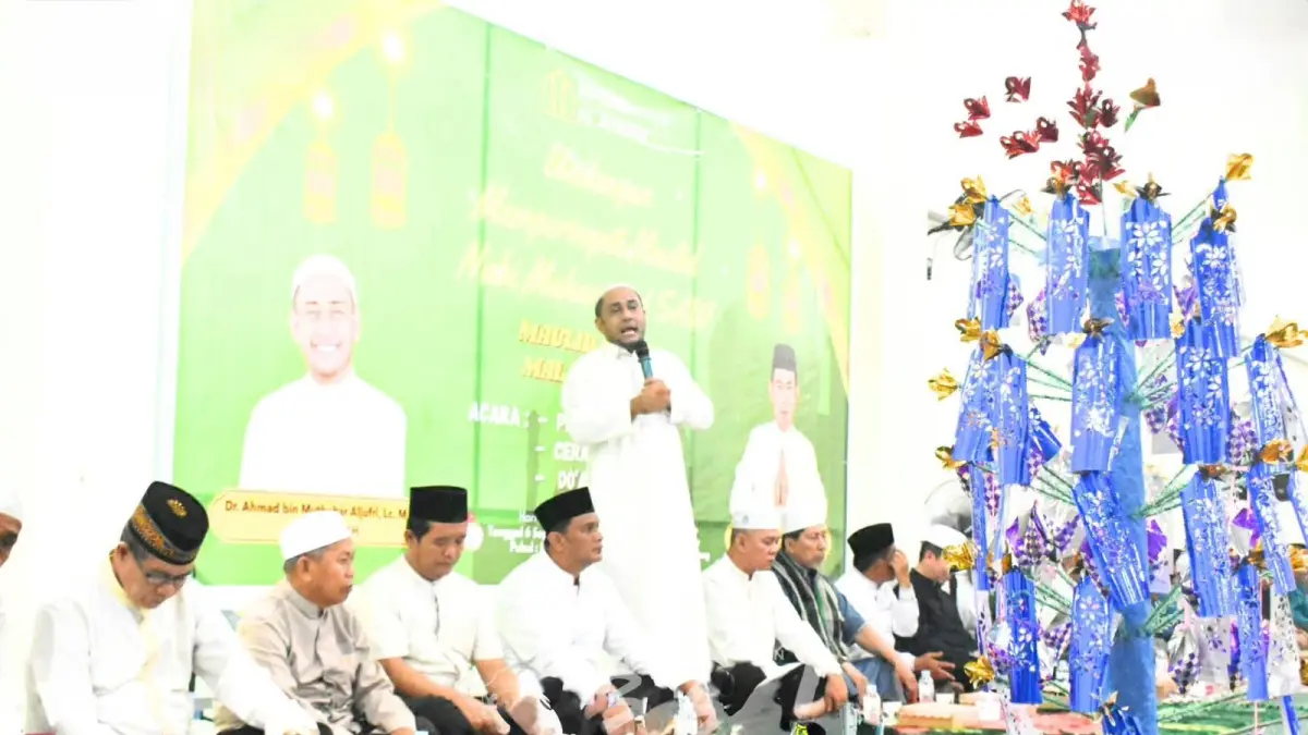 RELIGIUS: Maulid Arbain yang digelar di Masjid Ahkam Tanjung Palas. FOTO: KISP