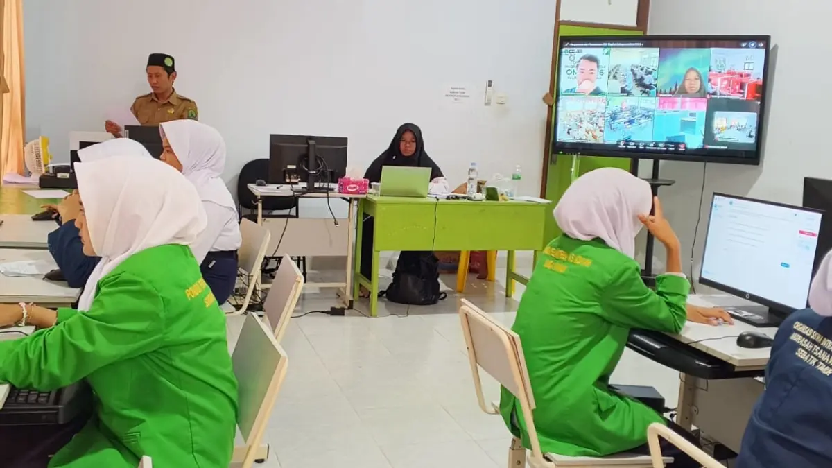 SEMANGAT BERPRESTASI : Peserta didik madrasah di Kabupaten Nunukan mengikuti pelaksanaan Olimpiade Madrasah Indonesia (OMI).